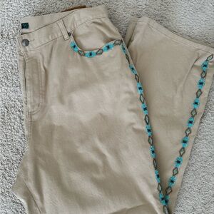 Ralph Lauren Jeans with Blue beading Size 18W
